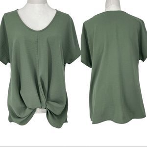 143 Story by Line Up Green Short Sleeve Top